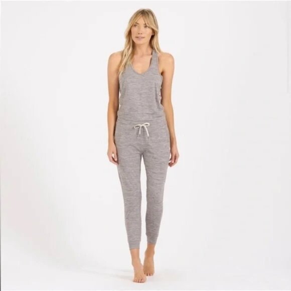Vuori Pants - Vuori Heather Gray Sleeveless Jumpsuit